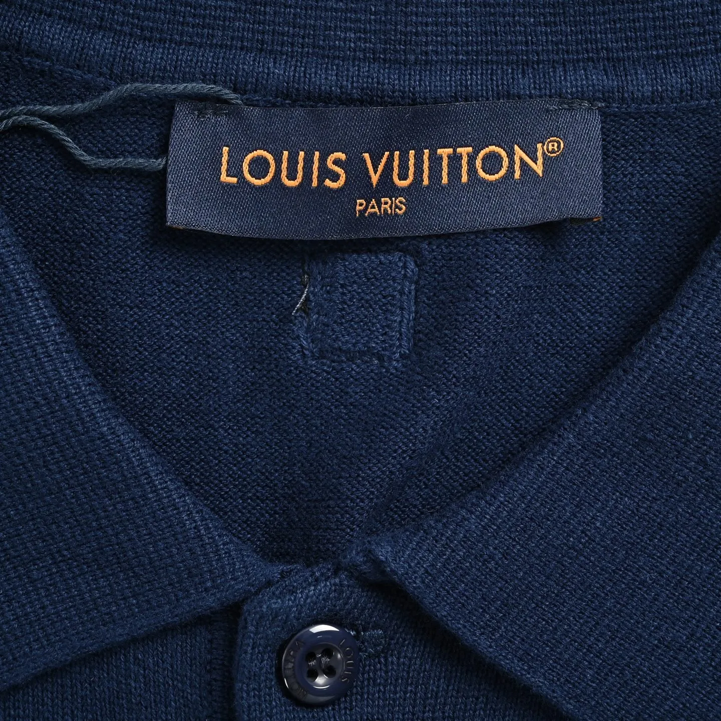 Louis Vuitton/Louis Vuitton 26ss hollow letter jacquard knitted Polo short sleeves